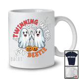 Twinning With My Bestie; Humorous Halloween Costume Twin Boo Ghost; Friends Family Group T-Shirt