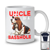 Uncle Of A Basshole, Amazing Father's Day Basset Hound Sunglasses, Matching Grandpa Family T-Shirt