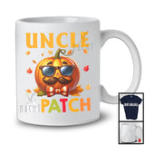 Uncle Of The Patch; Adorable Thanksgiving Pumpkin Face; Fall Leaves Family Group T-Shirt