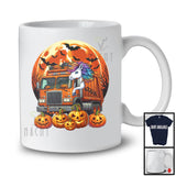 Unicorn Driving Garbage Truck; Adorable Halloween Costume Moon Unicorn Driver; Family Group T-Shirt