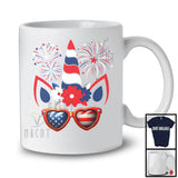 Unicorn Face, Adorable 4th Of July Independence Day American Flag Glasses, Patriotic Group T-Shirt