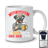 Vintage Best Bearded Beer Lovin' Dog Dad Ever, Humorous Father's Day Drunker Drinking T-Shirt