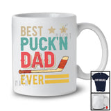 Vintage Best Puck'n Dad Ever, Proud Father's Day Hockey Dad Player, Sport Playing Team T-Shirt