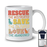 Vintage Rescue Save Love The Abandoned, Lovely Animal Rescue Lover, International Dog Day T-Shirt