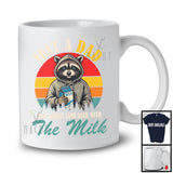 Vintage Retro Dad Who Always Came Back With The Milk, Amazing Father's Day Raccoon Animal T-Shirt