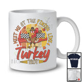 Vintage Retro Meet Me At The Finish Line; Humorous Thanksgiving Running Turkey; Runner T-Shirt