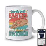 Vintage Retro World's Best Farter I Mean Father, Amazing Father's Day Dad Son Daughter Hands, Family T-Shirt