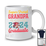 Vintage Super fier grand-père classe de 2024 diplômé, bonne fête des pères remise des diplômes famille T-Shirt