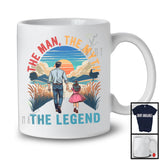 Vintage The Man The Myth The Legend, Proud Father's Day Grandpa Dad Daughter, Family T-Shirt