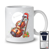 Violin Santa; Amusing Christmas Lights Snowing Santa Violin Player; Musical Instruments T-Shirt