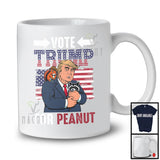 Vote Trump For Peanut; Humorous Election 2024 US President American Flag; Squirrel Patriotic T-Shirt