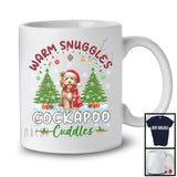 Warm Snuggles Cockapoo Cuddles; Fantastic Christmas Tree Plaid Santa Dog; X-mas Snowing T-Shirt