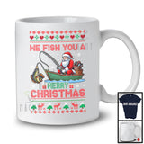 We Fish You Merry Christmas; Wonderful X-mas Sweater Santa Fishing Lover; Family Group T-Shirt