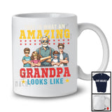 What An Amazing Grandpa Look Likes, Happy Father's Day 3 Grandson 1 Granddaughter, Family T-Shirt