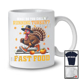 What Do You Call A Running Turkey Fast Food, Humorous Thanksgiving Turkey Runner, Pumpkins T-Shirt