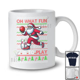 What Fun It Is To Play; Joyful Christmas Santa Playing Bowling Player; Sweater Sport Team T-Shirt