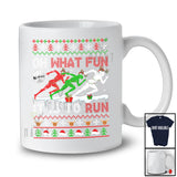 What Fun It Is To Run; Fantastic Christmas Sweater Santa; X-mas Lights Running Runner T-Shirt