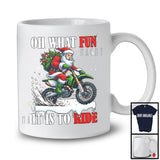 What Fun To Ride; Joyful Christmas Moon Santa Dirt Bike Riding Lover; X-mas Family Group T-Shirt