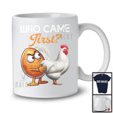 Who Came First; Humorous Joke Saying Chicken Or Egg; Matching Farm Farmer Chicken Lover T-Shirt