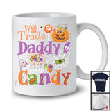 Will Trade Daddy For Candy, Sarcastic Halloween Pumpkins Candy Lover, Matching Family T-Shirt