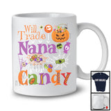 Will Trade Nana For Candy, Sarcastic Halloween Pumpkins Candy Lover, Matching Family T-Shirt