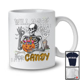 Will X-Ray For Candy; Humorous Halloween Skeleton With Pumpkin Candy; Radiology Family T-Shirt