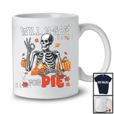 Will X-Ray For Pie; Humorous Thanksgiving Plaid Pumpkin Pie Skeleton; Radiology Family T-Shirt