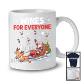 Wines For Everyone; Amazing Christmas Santa Sleigh Wine Lover; X-mas Tree Drinking Drunker T-Shirt