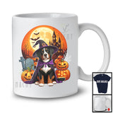 Witch Entlebucher Mountain With Pumpkins Moon, Happy Halloween Costume, Matching Family Group T-Shirt