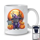 Witch French Bulldog With Pumpkins Moon, Happy Halloween Costume, Matching Family Group T-Shirt