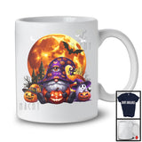 Witch Gnome With Pumpkins, Adorable Halloween Costume Gnomes Gnomies, Moon Boo Ghost T-Shirt