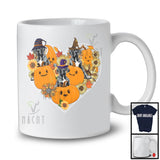 Witch Great Dane Heart Sunflowers; Amazing Halloween Thanksgiving Fall Leaves T-Shirt