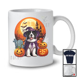 Witch Landseer With Pumpkins Moon, Happy Halloween Costume, Matching Family Group T-Shirt