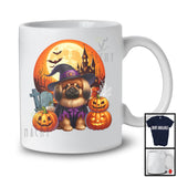 Witch Pekingese With Pumpkins Moon, Happy Halloween Costume, Matching Family Group T-Shirt