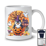 Witch Penguin Inside Pumpkin, Horror Halloween Moon Matching Sea Animal Lover, Family Group T-Shirt