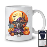 Witch Pit Bull With Pumpkins Moon, Happy Halloween Costume, Matching Family Group T-Shirt