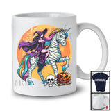 Witch Riding Unicorn Mummy, Humorous Halloween Unicorn Pumpkin, Trick Or Treat Candy T-Shirt