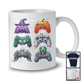 Witch Skeleton Zombie Gaming Controllers; Creepy Halloween Costume Gaming; Gamer Squad T-Shirt