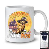 Woof I'm A Dog, Scary Halloween Costume Matching Animal Lover Moon, Witch Family T-Shirt