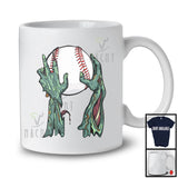 Zombie Hand Holding Baseball Ball; Amazing Halloween Baseball Player; Sport Team T-Shirt