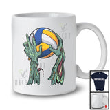 Zombie Hand Holding Volleyball Ball; Amazing Halloween Volleyball Player; Sport Team T-Shirt