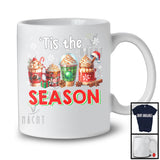 Tis The Season; Adorable Christmas Lights Plaid Coffee Cream; X-mas Family Group T-Shirt