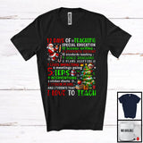 MacnyStore - 12 Days of Teaching Special Education; Joyful Christmas Snow Santa; SPED Teacher Activities T-Shirt