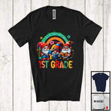 MacnyStore - 1st Grade; Adorable Three Gnomes Gnomies Teaching Squad; Students Teacher Group T-Shirt