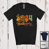 MacnyStore - 2024 Thanksgiving; Humorous Thanksgiving Hamburger Turkey; Food Lover Dinner Family Group T-Shirt