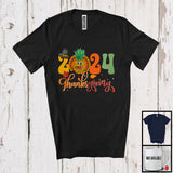 MacnyStore - 2024 Thanksgiving; Humorous Thanksgiving Pineapple Turkey; Fruit Vegan Dinner Family Group T-Shirt