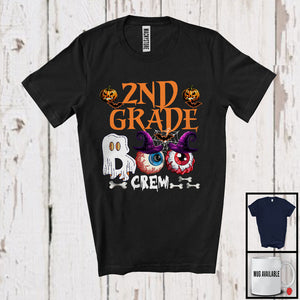 MacnyStore - 2nd Grade Boo Crew, Scary Halloween Boo Ghost Witch Zombie Eyes, Proud Careers Group T-Shirt