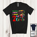 MacnyStore - 2nd Grade; Colorful Back To School Lovely Crayon Pencil; Matching Students Teacher Group T-Shirt