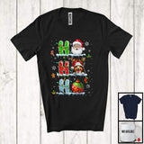 MacnyStore - 3Ho; Adorable Christmas Ornaments Santa Santa Shelties; Snowing X-mas Family Group T-Shirt