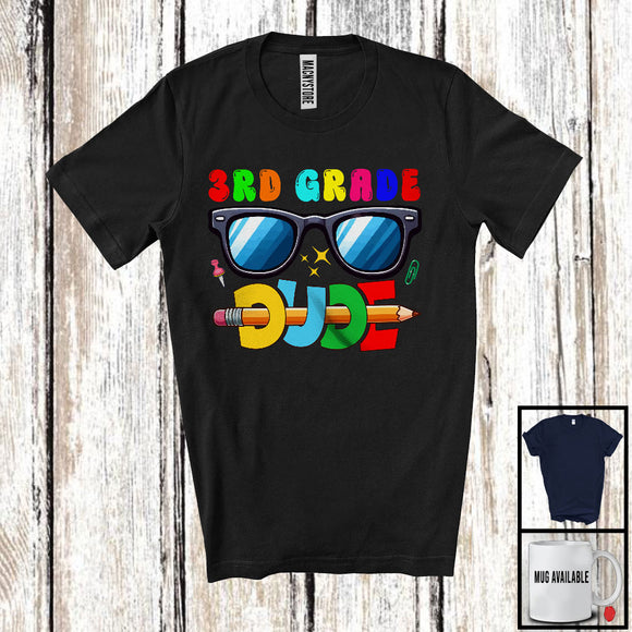 MacnyStore - 3rd Grade Dude; Adorable Back To School First Day Of School Sunglasses; Boys Students Teacher T-Shirt